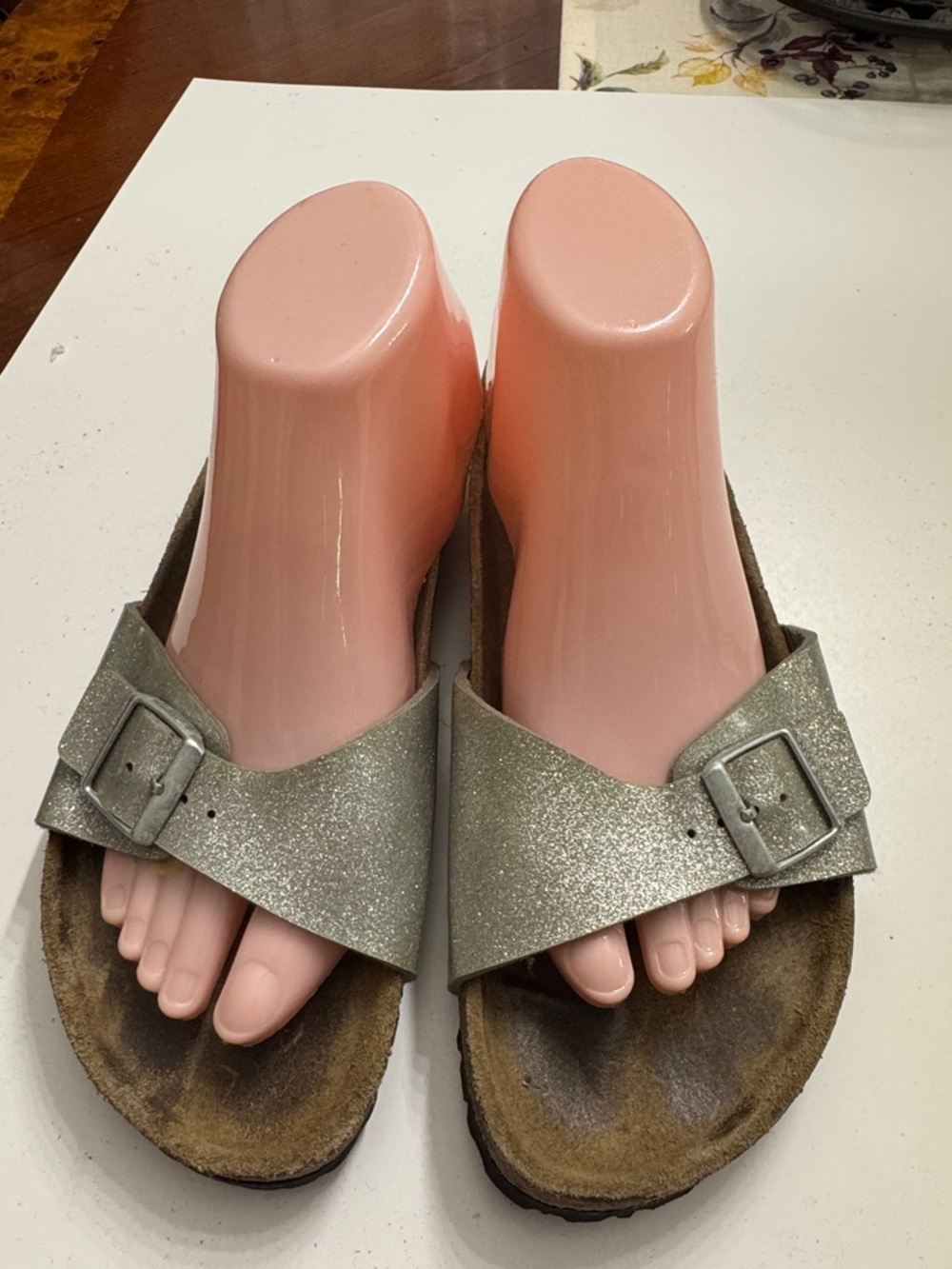 Birkenstock Silver Glitter Madrid slipper size 41